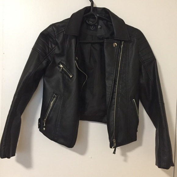 Boohoo Petite Faux Leather Jacket - Picture 1 of 4